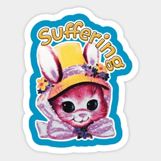 Suffering Bunny Sticker